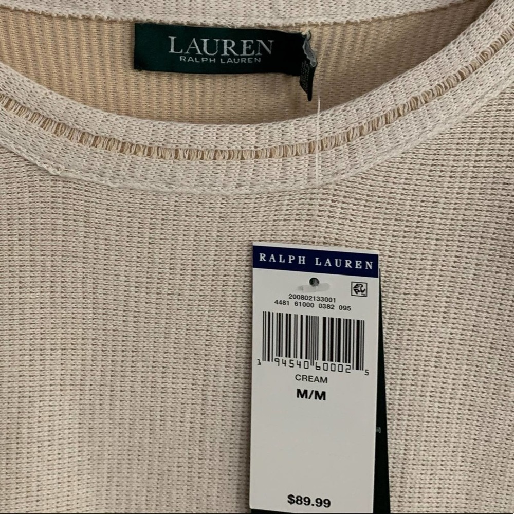 NWT Ralph Lauren Fringe trim Linen Blend boho top - Picture 10 of 11